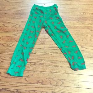 Green and red soft Christmas pants
